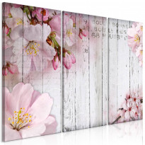 Canvas-taulu Artgeist Flowers on Boards, 3-osainen, eri kokoja