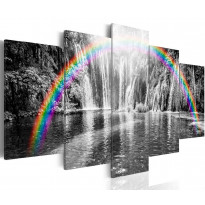Canvas-taulu Artgeist Rainbow on grays, eri kokoja