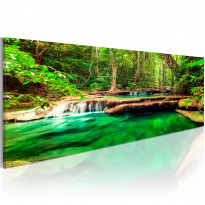 Canvas-taulu Artgeist Emerald Waterfall, eri kokoja