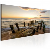 Canvas-taulu Artgeist Wooden Breakwaters, eri kokoja