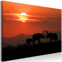 Canvas-taulu Artgeist Elephants in Love, 1-osainen, leveä, eri kokoja