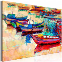 Canvas-taulu Artgeist Boats, 1-osainen, leveä, eri kokoja