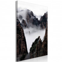 Canvas-taulu Artgeist Fog Over Huang Shan, 1-osainen, pystysuuntainen, eri kokoja