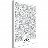 Canvas-taulu Artgeist Map of Berlin, 1-osainen, pystysuuntainen, eri kokoja