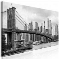 Canvas-taulu Artgeist Road to Manhattan Black and White, 1-osainen, kapea, eri kokoja