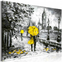 Canvas-taulu Artgeist Walk in London Yellow, 1-osainen, leveä, eri kokoja