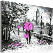 Canvas-taulu Artgeist Walk in London Pink, 1-osainen, leveä, eri kokoja