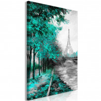 Canvas-taulu Artgeist Paris Channel Green, 1-osainen, pystysuuntainen, eri kokoja