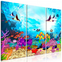Canvas-taulu Artgeist Underwater Fun, 3-osainen, eri kokoja