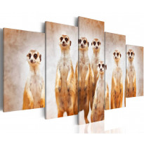 Canvas-taulu Artgeist Family of meerkats, eri kokoja