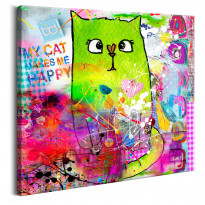 Canvas-taulu Artgeist Crazy Cat, eri kokoja