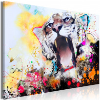 Canvas-taulu Artgeist Tiger&#039;s Roar, 1-osainen, leveä, eri kokoja