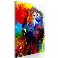 Canvas-taulu Artgeist Lion and Watercolours, 1-osainen, pystysuuntainen, eri kokoja