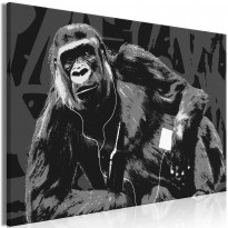 Canvas-taulu Artgeist Pop Art Monkey Grey, 1-osainen, kapea, eri kokoja