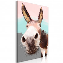 Canvas-taulu Artgeist Curious Donkey, 1-osainen, pystysuuntainen, eri kokoja