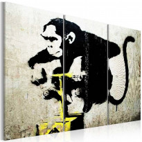Canvas-taulu Artgeist Monkey TNT Detonator by Banksy , eri kokoja