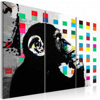 Canvas-taulu Artgeist The Thinker Monkey by Banksy, eri kokoja