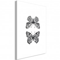 Canvas-taulu Artgeist Two Butterflies, 1-osainen, pystysuuntainen, eri kokoja