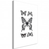 Canvas-taulu Artgeist Five Butterflies, 1-osainen, pystysuuntainen, eri kokoja