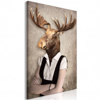 Canvas-taulu Artgeist Brainy Moose, 1-osainen, pystysuuntainen, eri kokoja