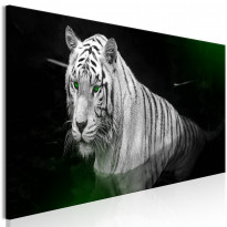 Canvas-taulu Artgeist Shining Tiger Green, 1-osainen, kapea, eri kokoja