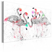 Canvas-taulu Artgeist Flamingoes Dance, eri kokoja