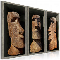 Canvas-taulu Artgeist Moai - Easter Island, eri kokoja