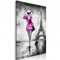 Canvas-taulu Artgeist Parisian Woman Pink, 1-osainen, pystysuuntainen, eri kokoja