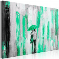 Canvas-taulu Artgeist Umbrella in Love Green, 1-osainen, leveä, eri kokoja