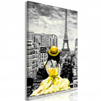 Canvas-taulu Artgeist Paris Colour Yellow, 1-osainen, pystysuuntainen, eri kokoja