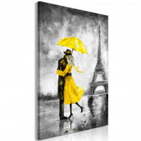Canvas-taulu Artgeist Paris Fog Yellow, 1-osainen, pystysuuntainen, eri kokoja