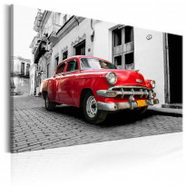 Canvas-taulu Artgeist Cuban Classic Car Red, eri kokoja