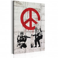 Canvas-taulu Artgeist Soldiers Painting Peace by Banksy, eri kokoja
