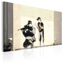 Canvas-taulu Artgeist Sniper and Child by Banksy, eri kokoja