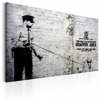 Canvas-taulu Artgeist Police and a Dog by Banksy, eri kokoja