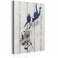 Canvas-taulu Artgeist Shop Til You Drop by Banksy , eri kokoja