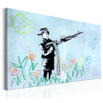 Canvas-taulu Artgeist Boy with Gun by Banksy, eri kokoja