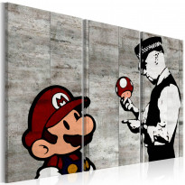 Canvas-taulu Artgeist Banksy: Mario Bros, eri kokoja