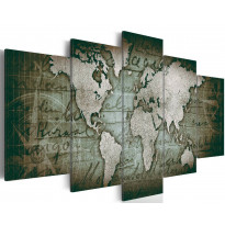 Canvas-taulu Artgeist Emerald Map, eri kokoja