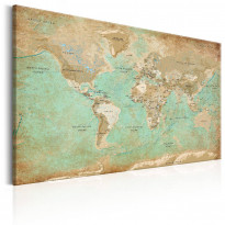 Canvas-taulu Artgeist World Map: Celadon Journey, eri kokoja
