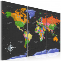 Canvas-taulu Artgeist Maps: Dark Depth, eri kokoja