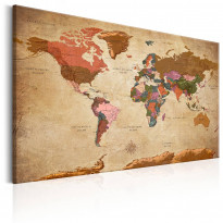 Canvas-taulu Artgeist World Map: Brown Elegance, eri kokoja