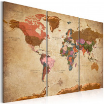Canvas-taulu Artgeist Maps: Brown Elegance, eri kokoja