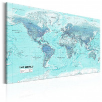 Canvas-taulu Artgeist World Map: Sky Blue World, eri kokoja