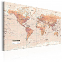 Canvas-taulu Artgeist World Map: Orange World, eri kokoja