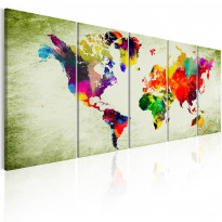 Canvas-taulu Artgeist Colourful Continents, eri kokoja