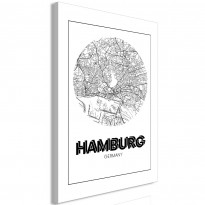 Canvas-taulu Artgeist Retro Hamburg, 1-osainen, pystysuuntainen, eri kokoja