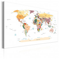 Canvas-taulu Artgeist World Map: Travel Around the World, eri kokoja