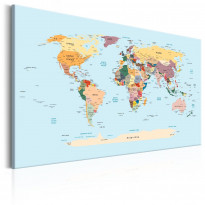 Canvas-taulu Artgeist World Map: Travel with Me, eri kokoja