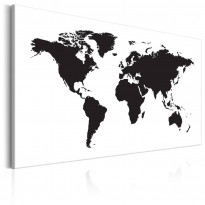 Canvas-taulu Artgeist World Map: Black &amp; White Elegance, eri kokoja
